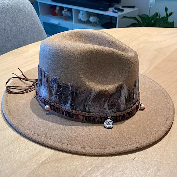 WIDE BRIM PANAMA STYLE HAT - Picture 3 of 5